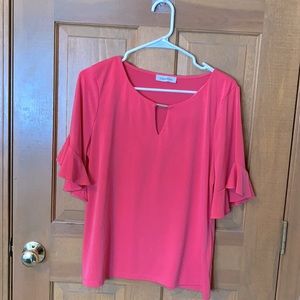 Ladies ruffle sleeve blouse